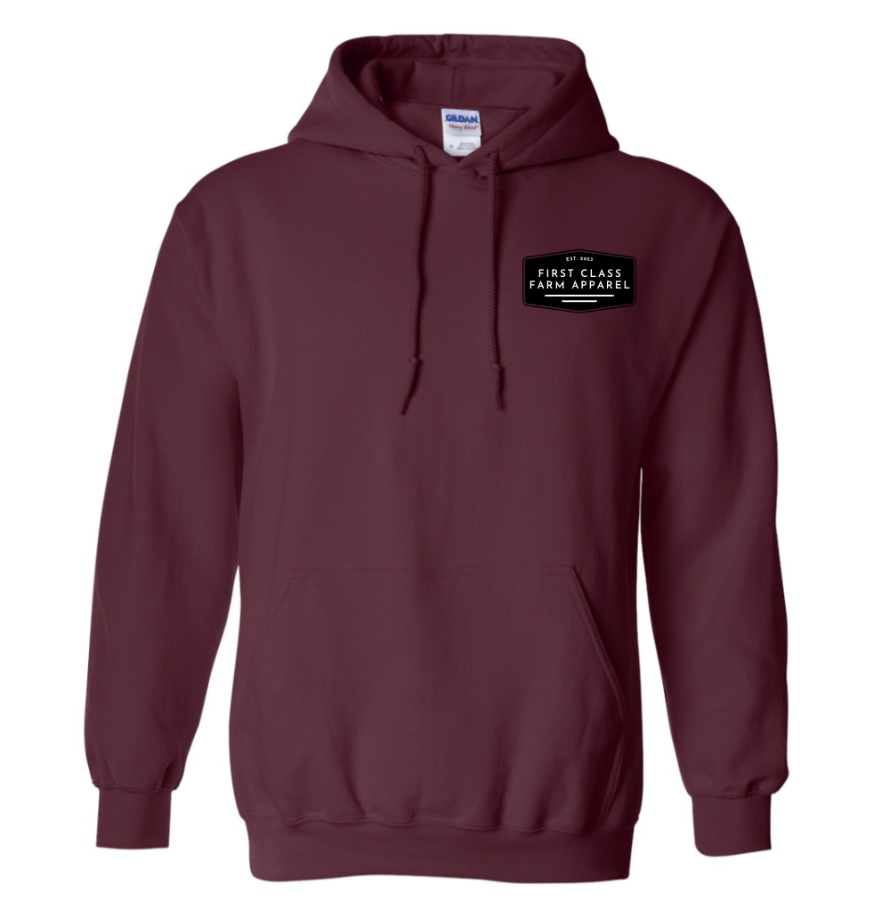 Support Farmers Maroon Hoodie