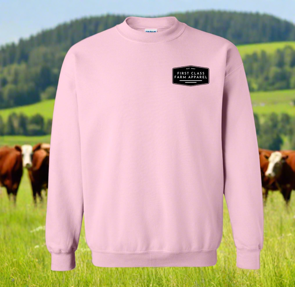 Support Farmers Light Pink Crewneck