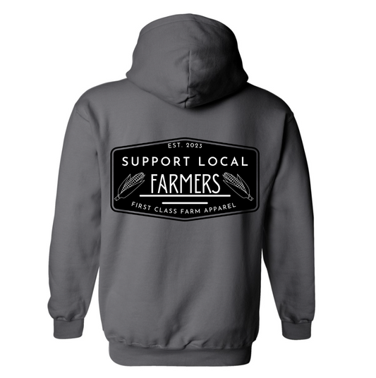 Support Farmers Gray Hoodie