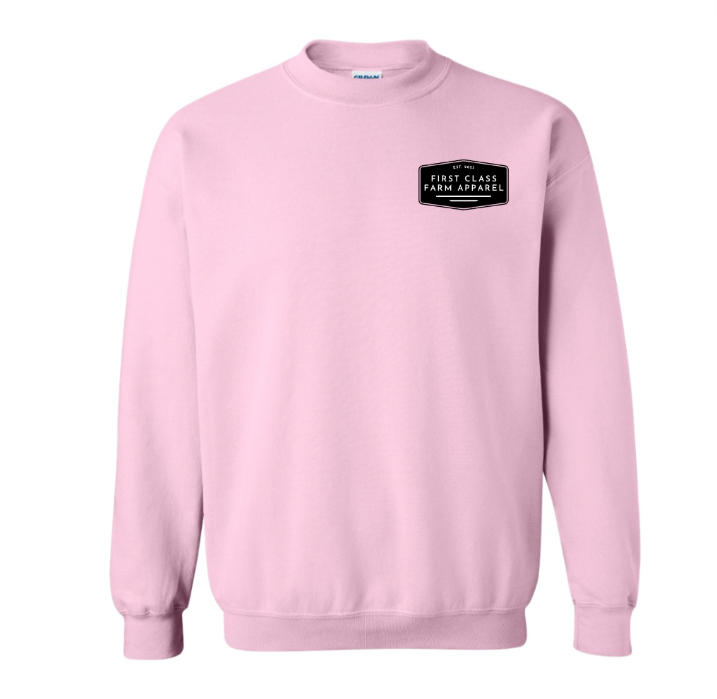 Support Farmers Light Pink Crewneck