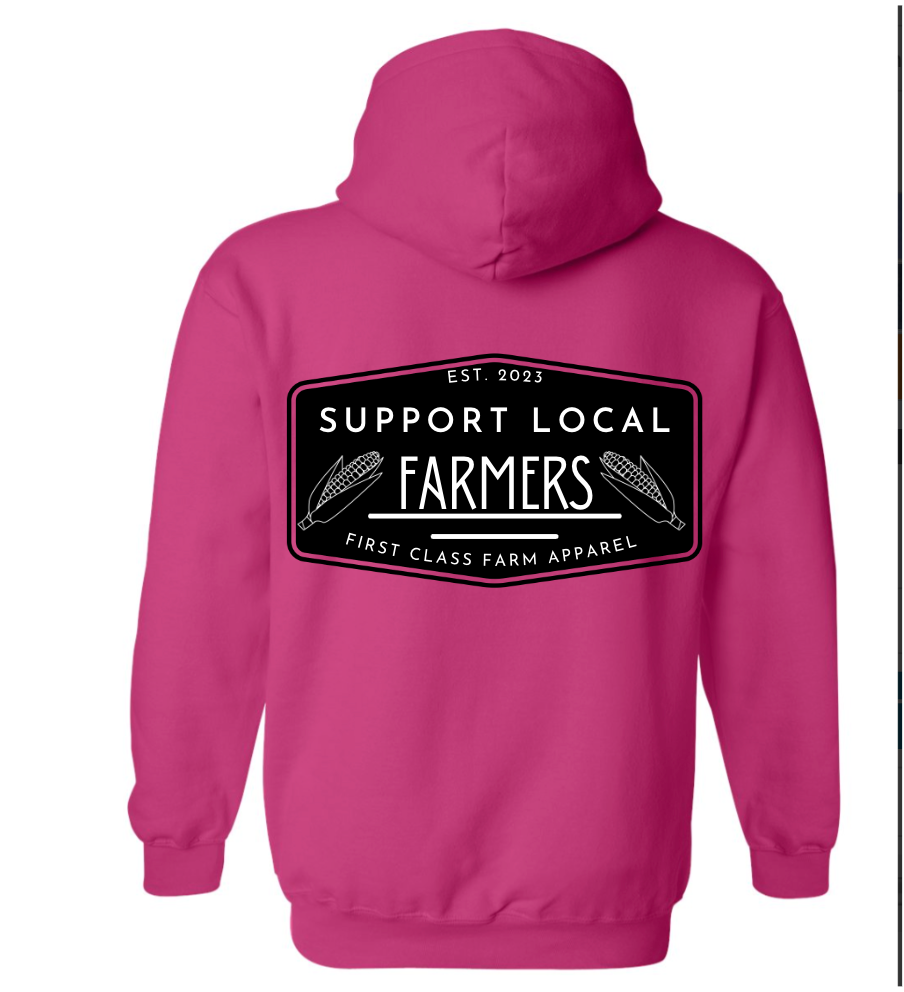 Support Farmers Pink Hoodie